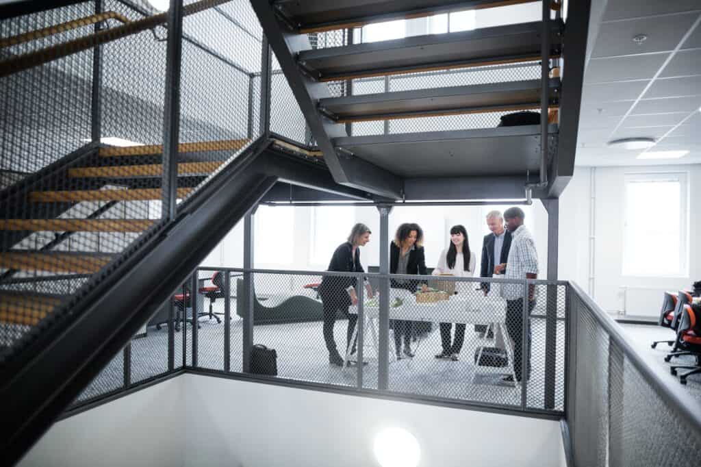 Architects working in office